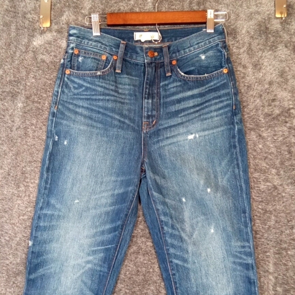 Madewell Classic Straught Jeans In Croston Wash Old School Womens  26 - Picture 3 of 13